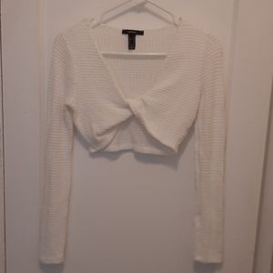 Crop top long sleeve sweater